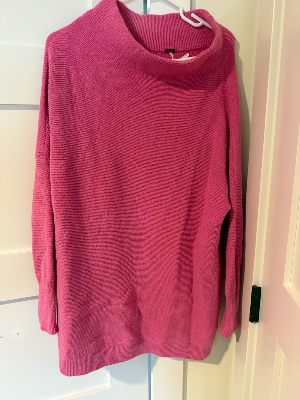 Free People Bright Pink Ottoman Sweater